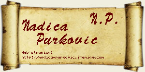 Nadica Purković vizit kartica